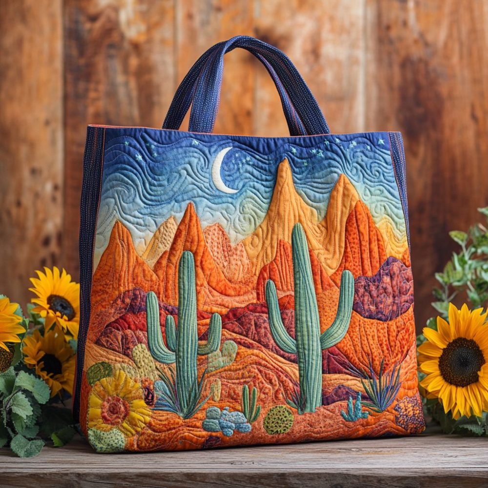 Desert Glow Quilted Tote Bag