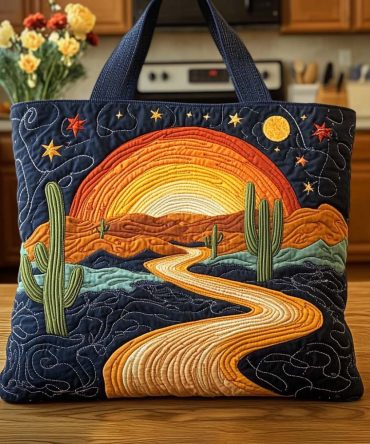 Desert Oasis Mood Quilted Tote Bag