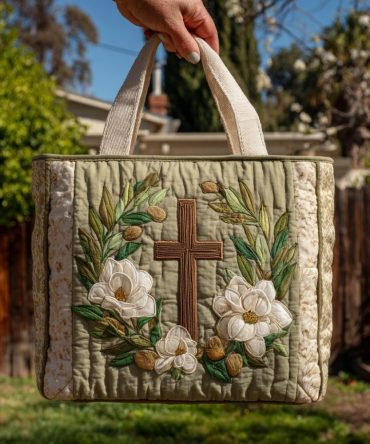 Divine Axis Quilted Tote Bag