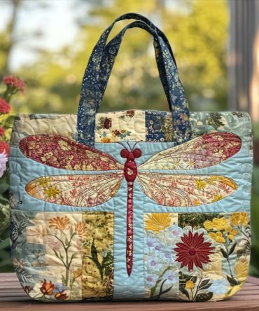 Dot Dot Fly Quilted Tote Bag