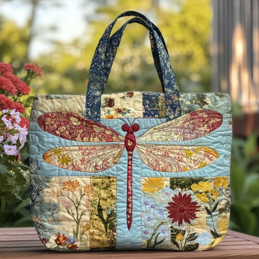 Dot Dot Fly Quilted Tote Bag