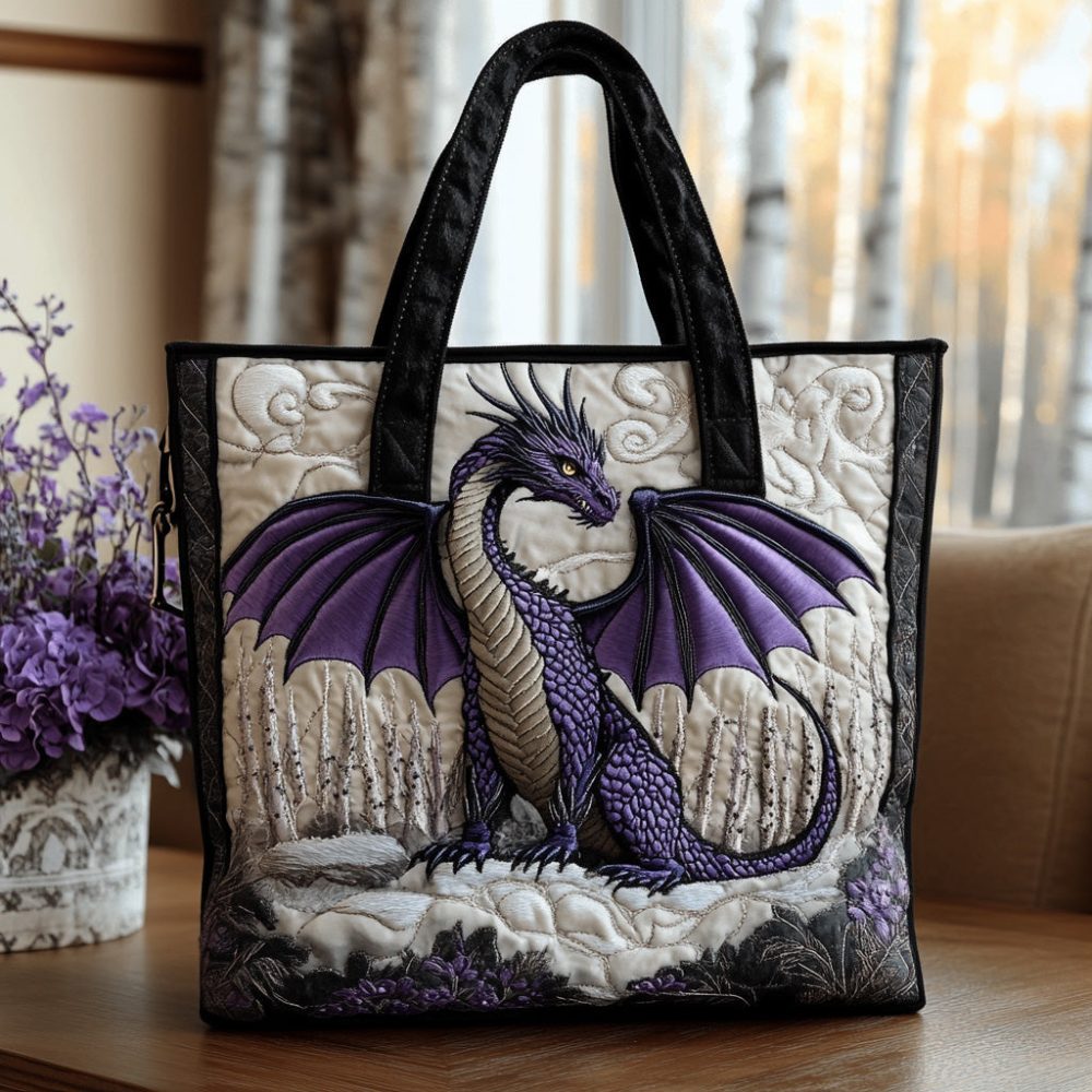 Dragon Heart Quilted Tote Bag