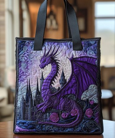 Dragon Path Quilted Tote Bag