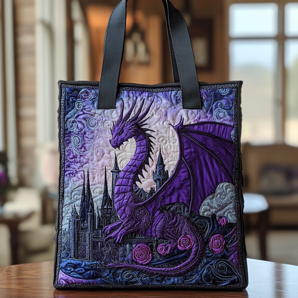 Dragon Path Quilted Tote Bag