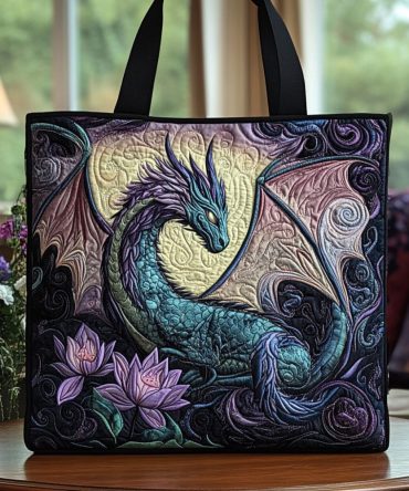 Dragon Realm Quilted Tote Bag