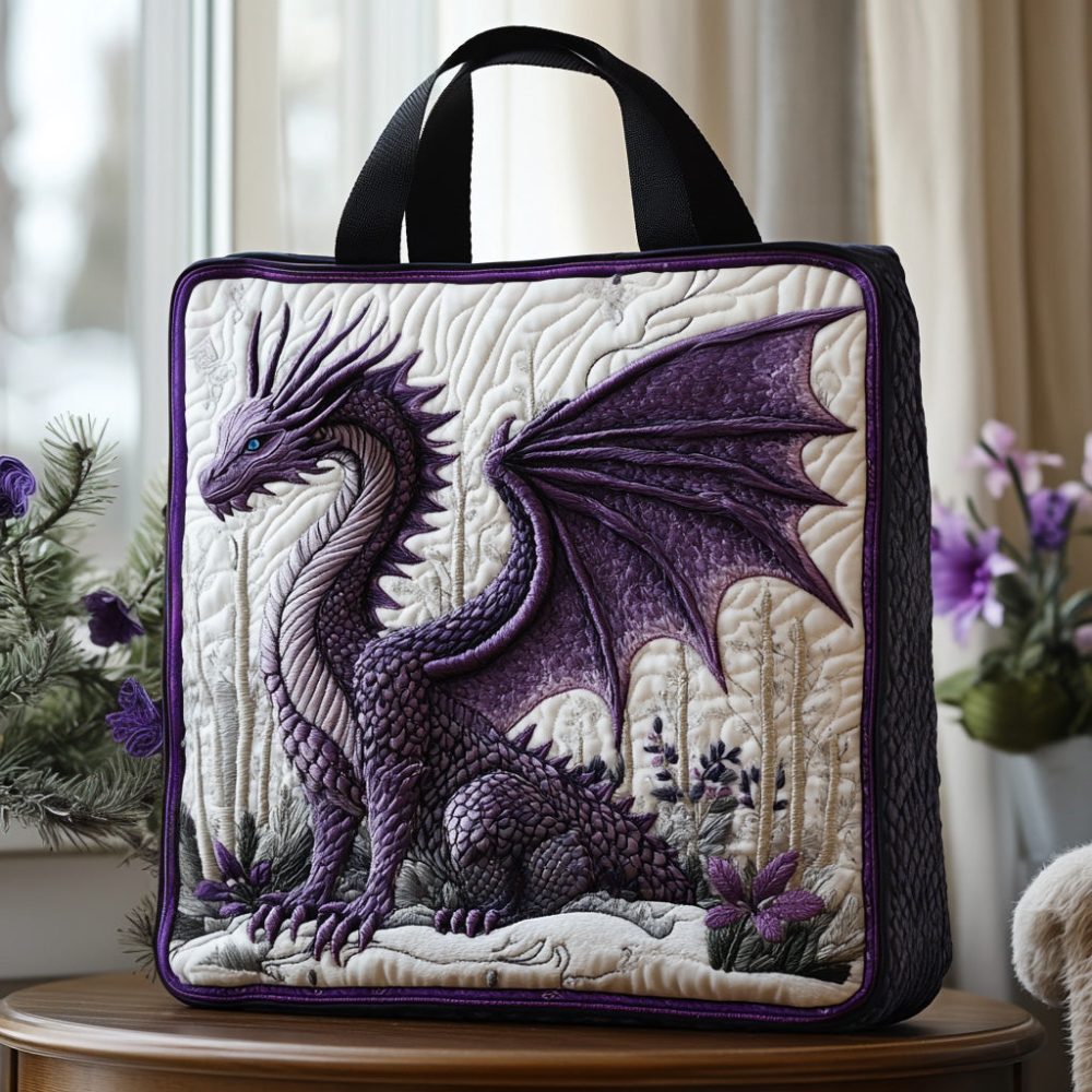 Dragon Whisper Quilted Tote Bag