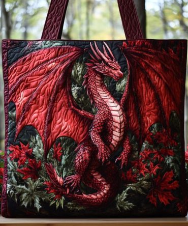 Dreamy Dragon Quilted Tote Bag