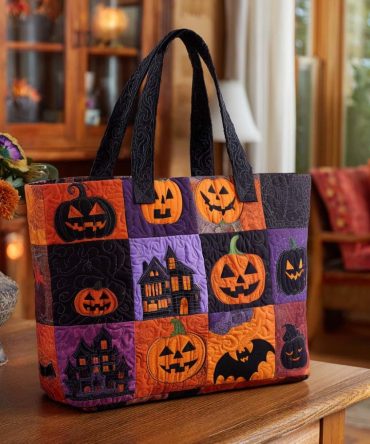 Eerie Escape Quilted Tote Bag