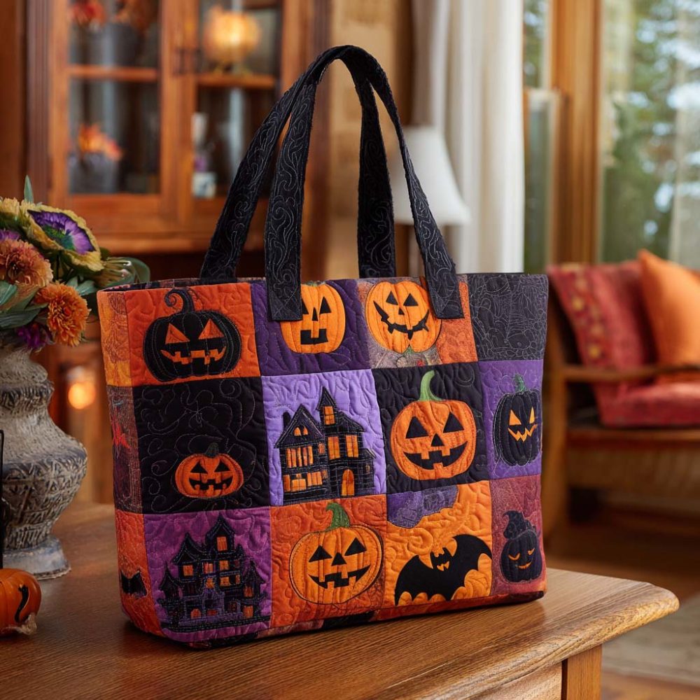 Eerie Escape Quilted Tote Bag