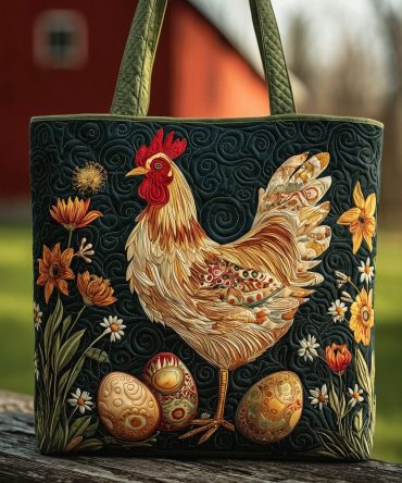 Eggside Chic Quilted Tote Bag