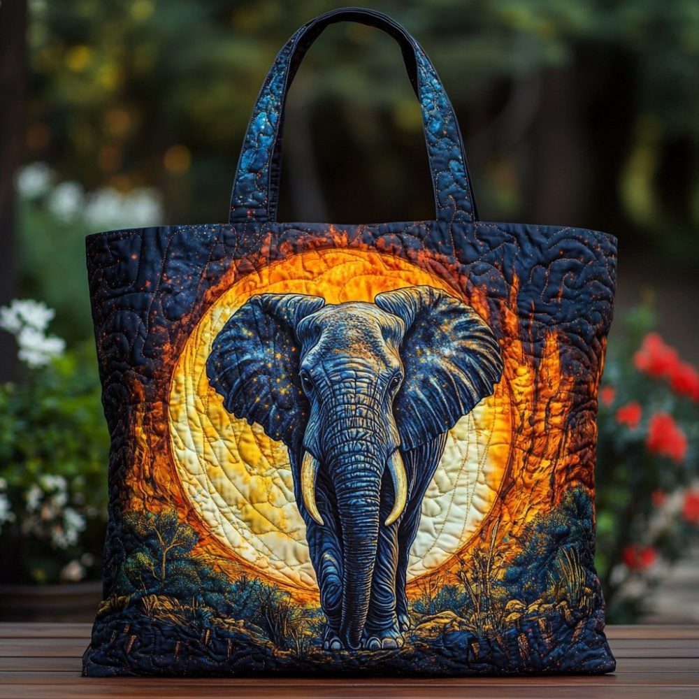 Elephant Spirit Quilted Tote Bag