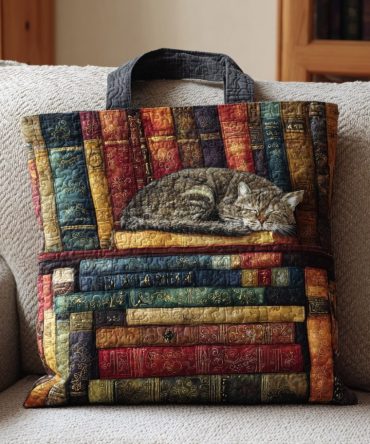 Enchanted Book Quilted Tote Bag