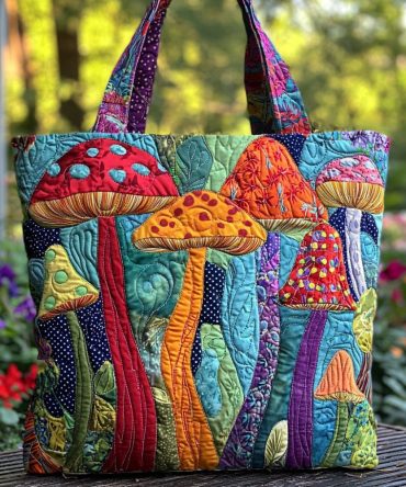 Enchanted Grove Quilted Tote Bag