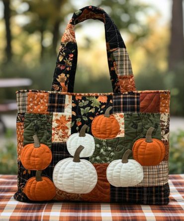 Fall Whispers Quilted Tote Bag