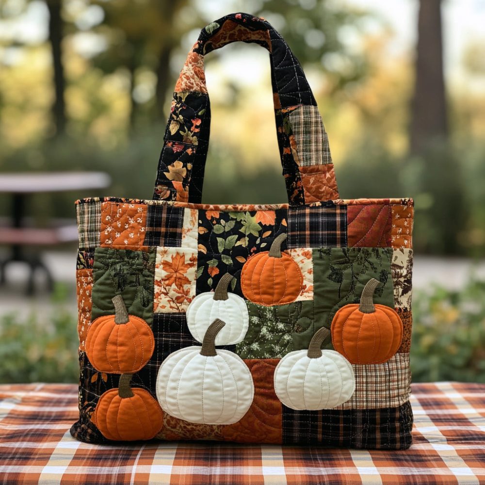 Fall Whispers Quilted Tote Bag
