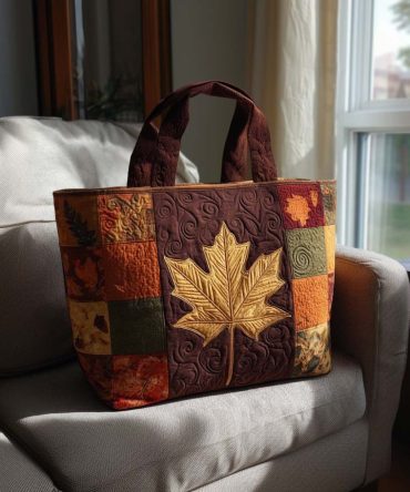 Fall Whispers Quilted Tote Bag