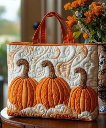 Falling Joy Quilted Tote Bag