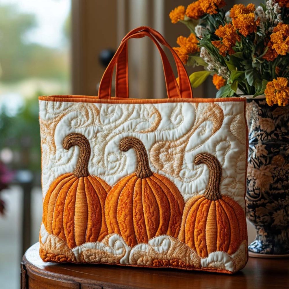 Falling Joy Quilted Tote Bag