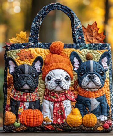 French Bulldog Quilted Tote Bag