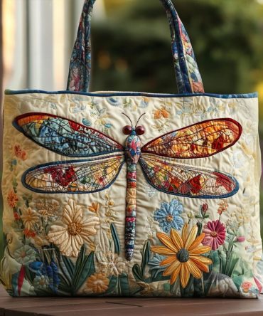 Fancy Flutter Quilted Tote Bag