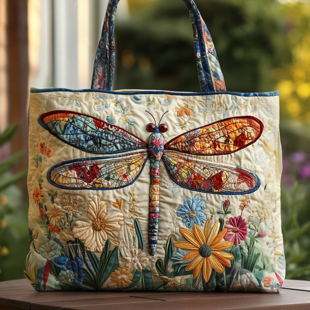 Fancy Flutter Quilted Tote Bag