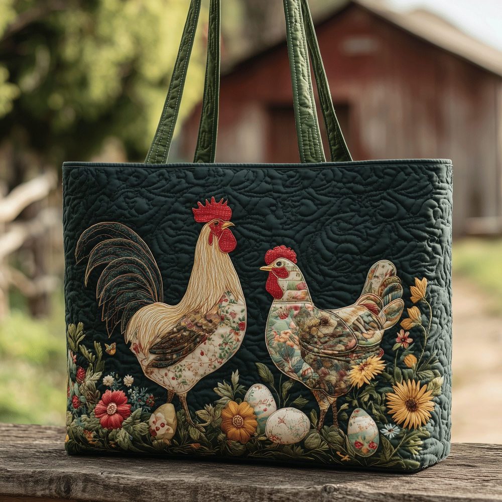 Farm Fresh Pair Quilted Tote Bag