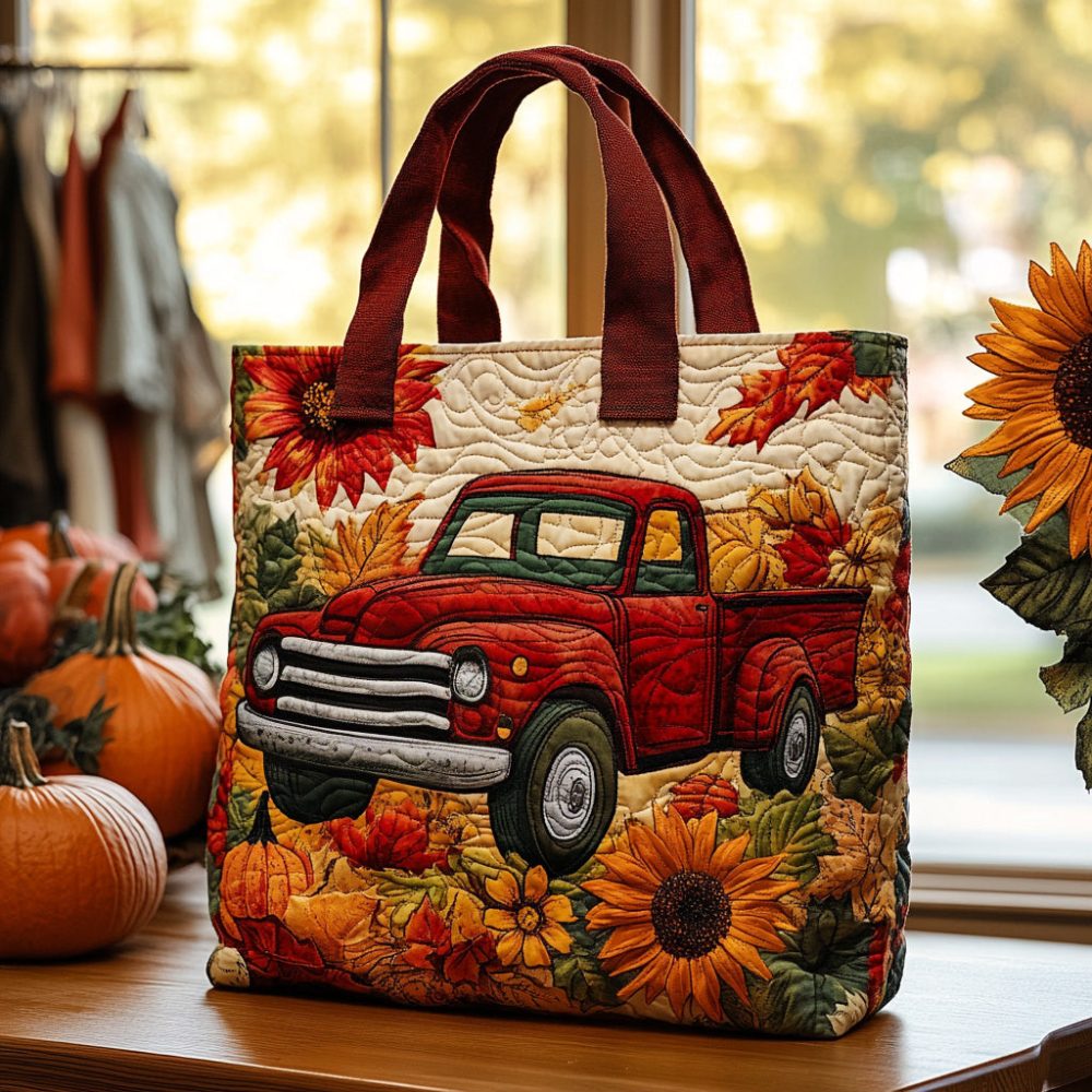 Farmhouse Ride Quilted Tote Bag