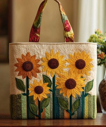 Field Breeze Quilted Tote Bag