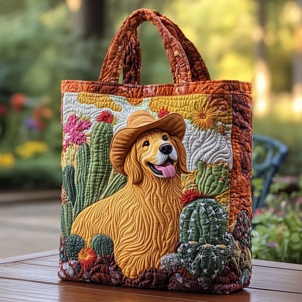 Field Sunshine Quilted Tote Bag