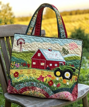 Field Of Dreams Quilted Tote Bag