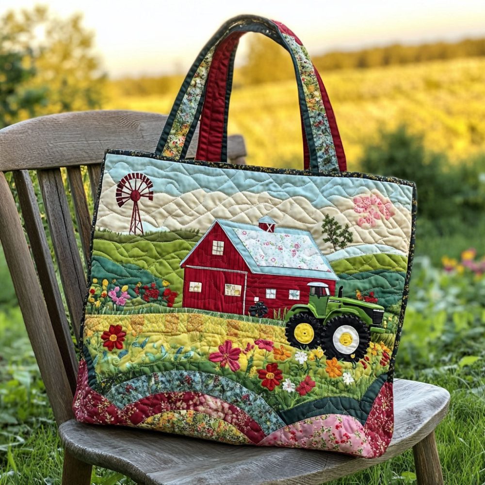 Field Of Dreams Quilted Tote Bag