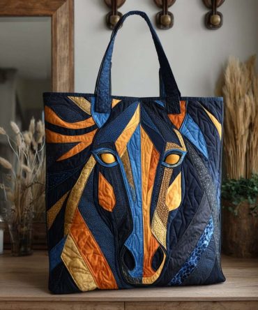 Flame Steed Quilted Tote Bag