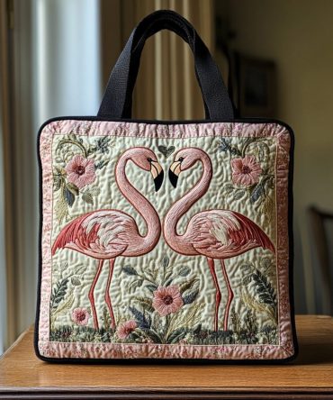 Flamingo Days Quilted Tote Bag
