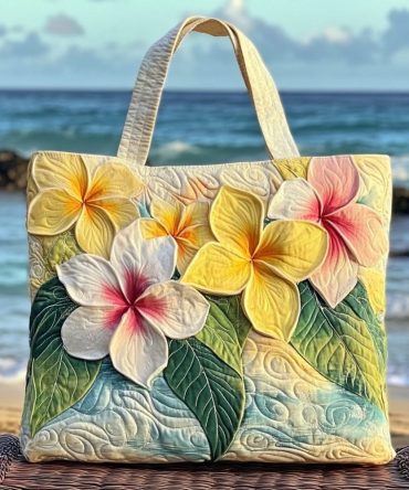 Floral Coast Quilted Tote Bag