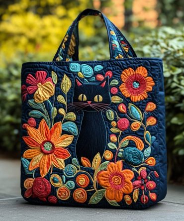 Floral Stroll Quilted Tote Bag