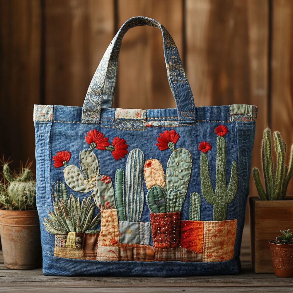 Floral Thicket Quilted Tote Bag
