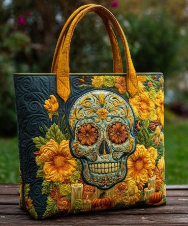 Flowers For The Gone Quilted Tote Bag