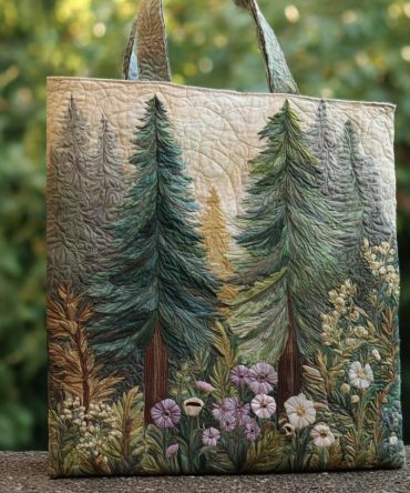 Forest Dream Quilted Tote Bag