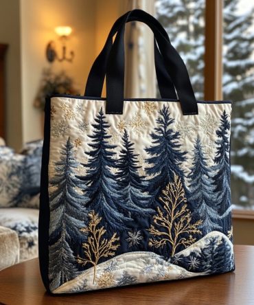 Forest Breeze Quilted Tote Bag