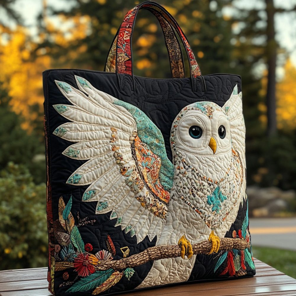 Forest Guardian Quilted Tote Bag
