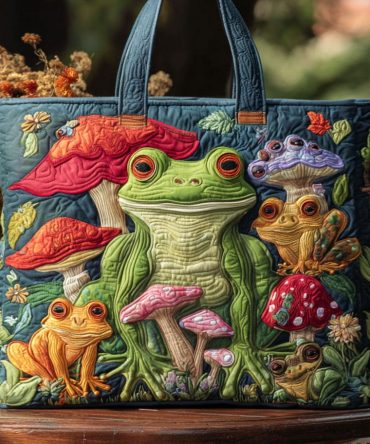 Forest Hopper Quilted Tote Bag