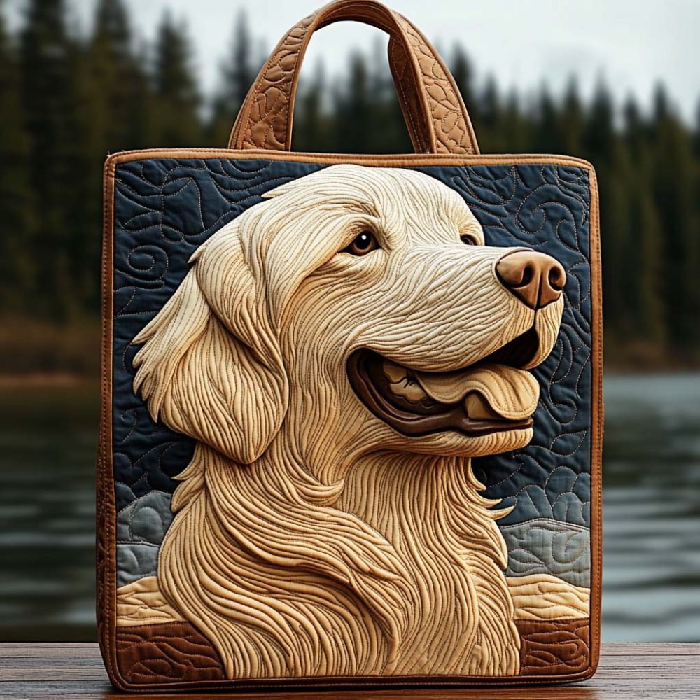 Forestlight Retriever Quilted Tote Bag