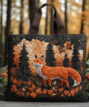 Fox Charm Quilted Tote Bag