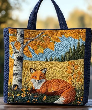 Fox Glow Quilted Tote Bag