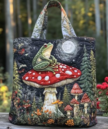 Frog Magic Quilted Tote Bag