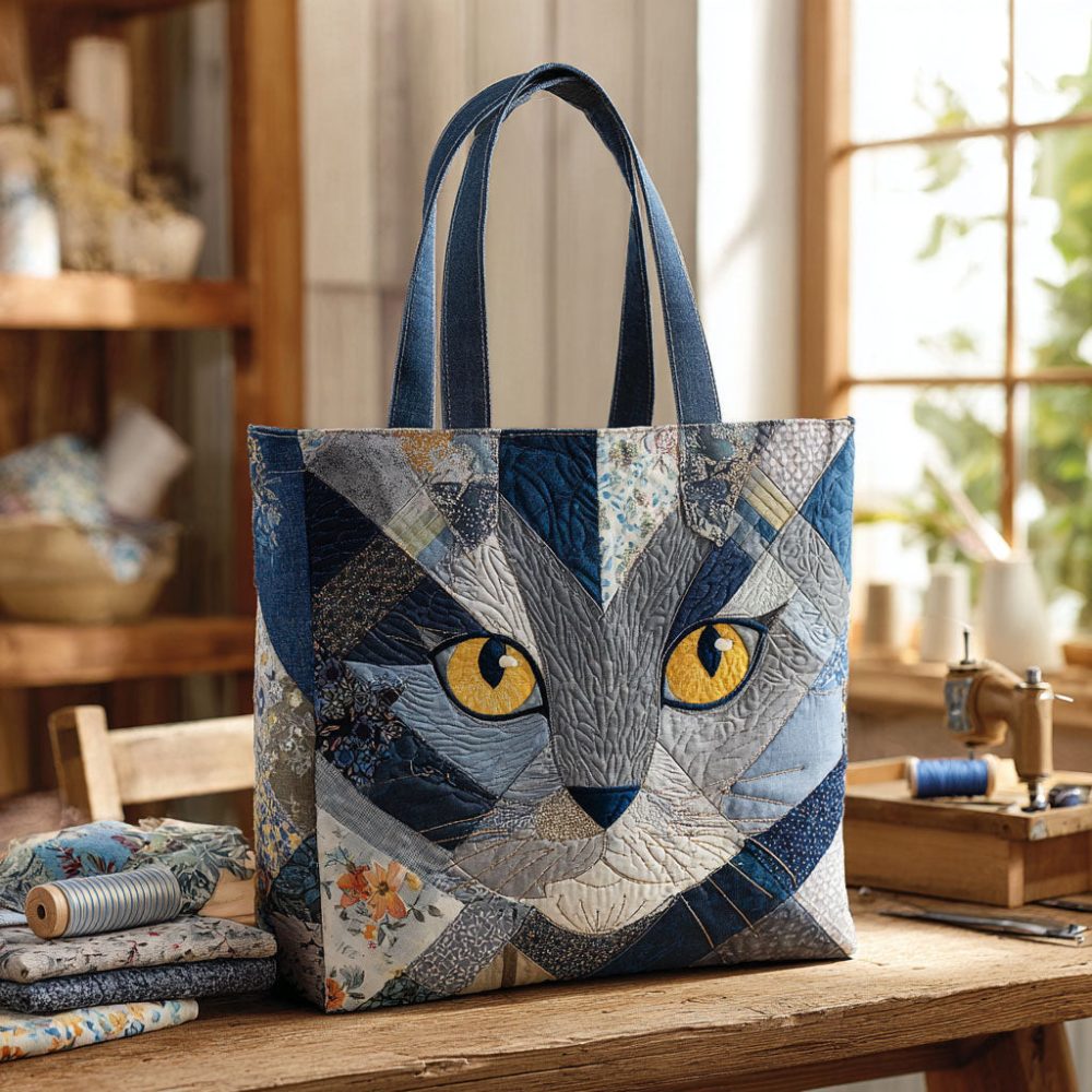 Frost Gaze Quilted Tote Bag