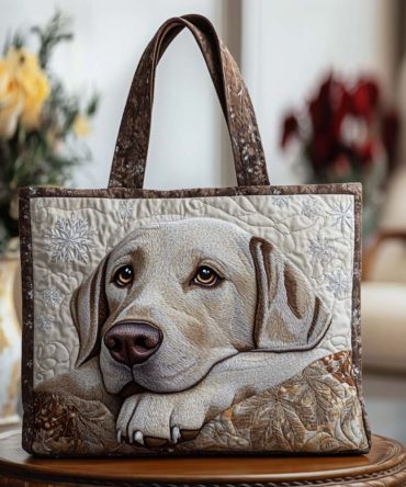 Frosty Gaze Quilted Tote Bag