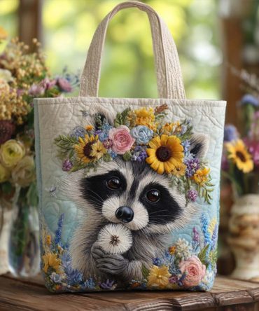 Furry Rascal Quilted Tote Bag