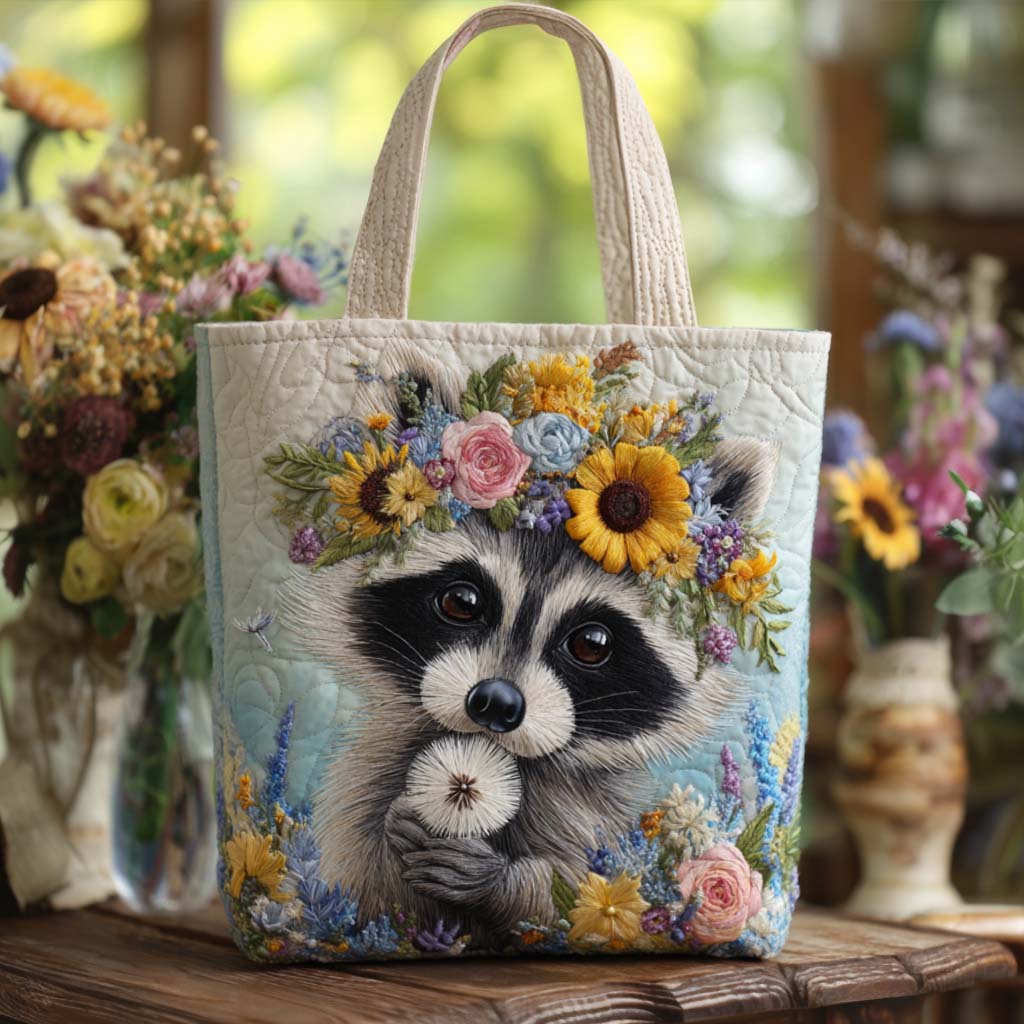 Furry Rascal Quilted Tote Bag