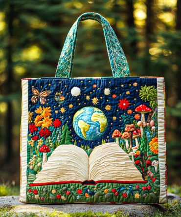 Gateway Of Books Quilted Tote Bag